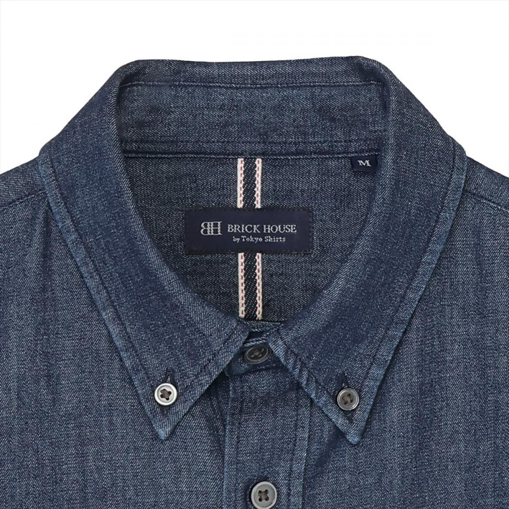 カジュアルシャツ デニムシャツ ボタンダウン 長袖 メンズ