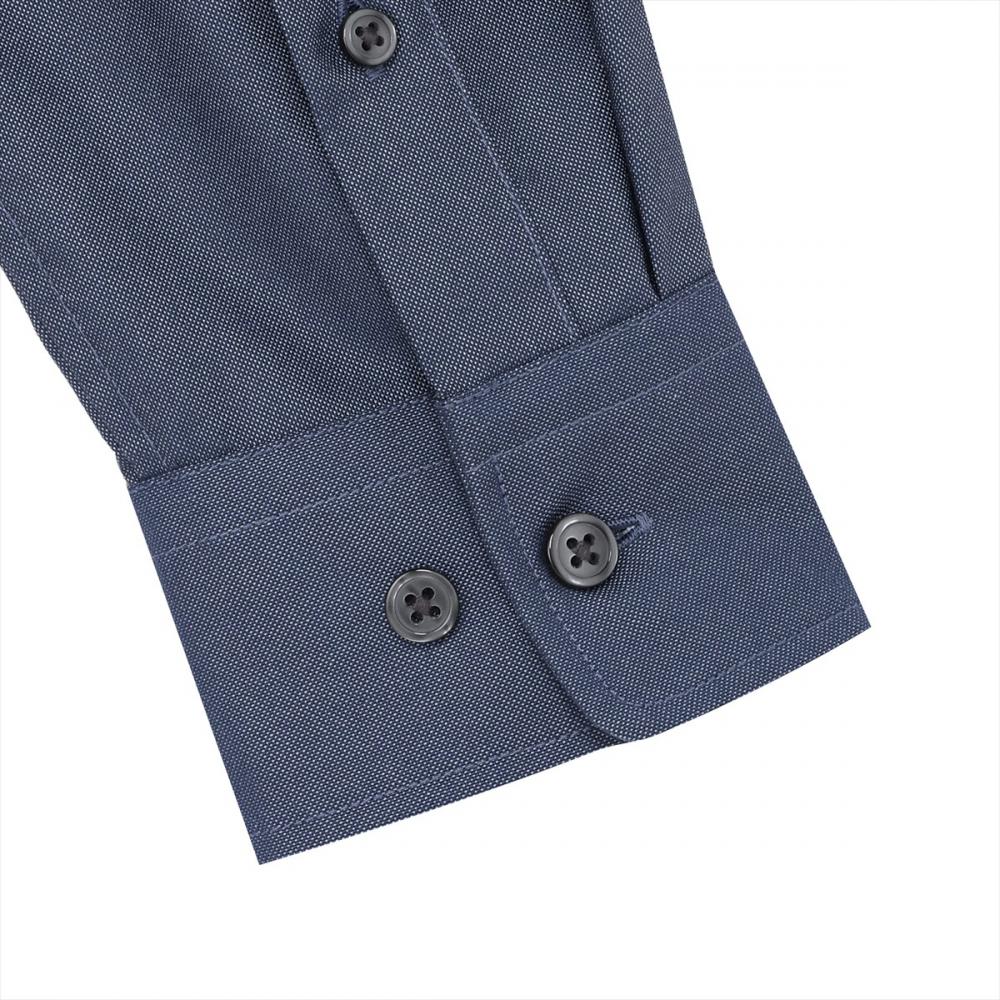 カジュアルシャツ フレンチブルドッグ刺繍 オックスフォードシャツ ボタンダウン 長袖 メンズ