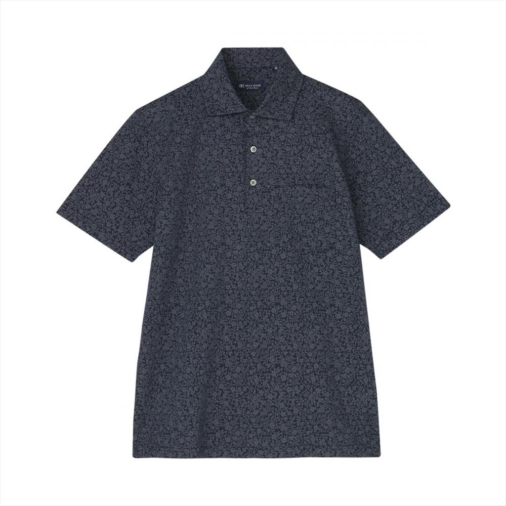 フラワー 総柄プリント ポロシャツ 半袖 メンズ