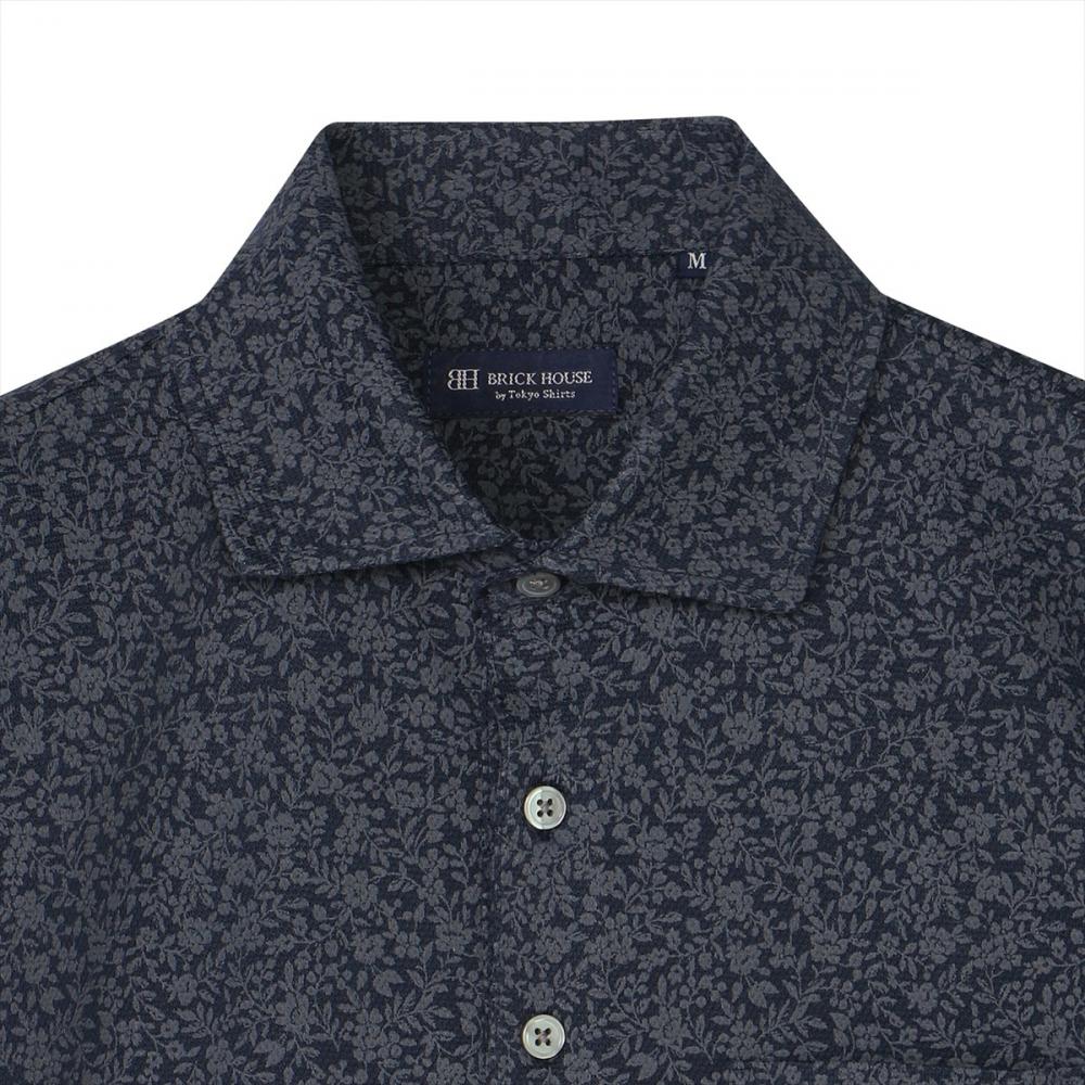 フラワー 総柄プリント ポロシャツ 半袖 メンズ