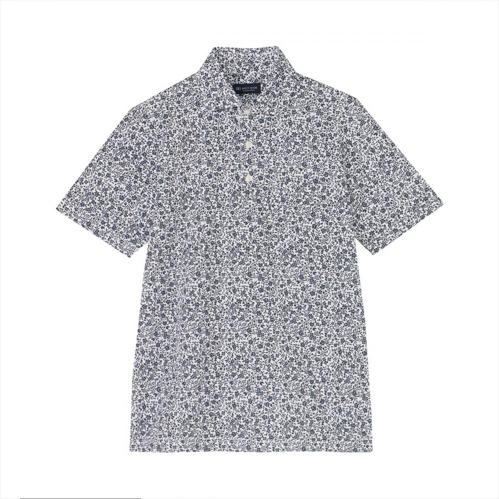 フラワー 総柄プリント ポロシャツ 半袖 メンズ