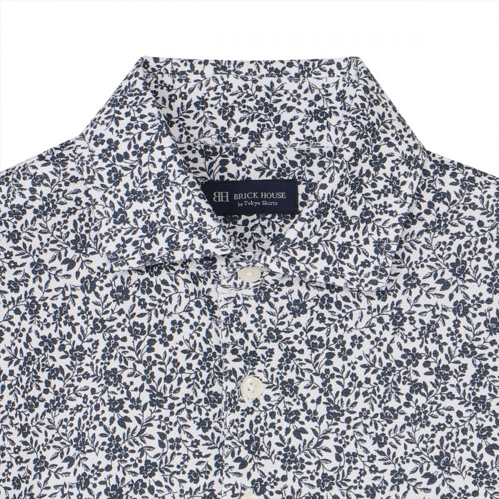 フラワー 総柄プリント ポロシャツ 半袖 メンズ