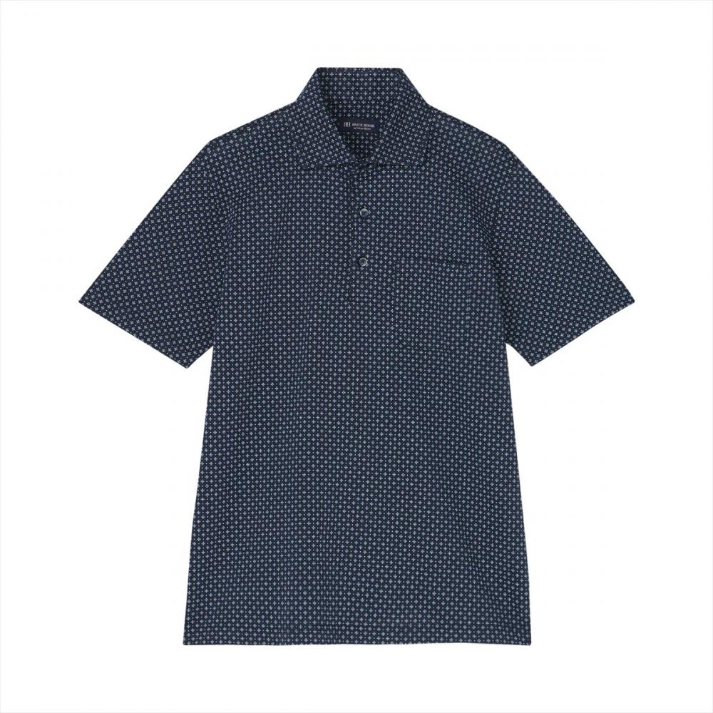 フラワー 小紋柄プリント ポロシャツ 半袖 メンズ