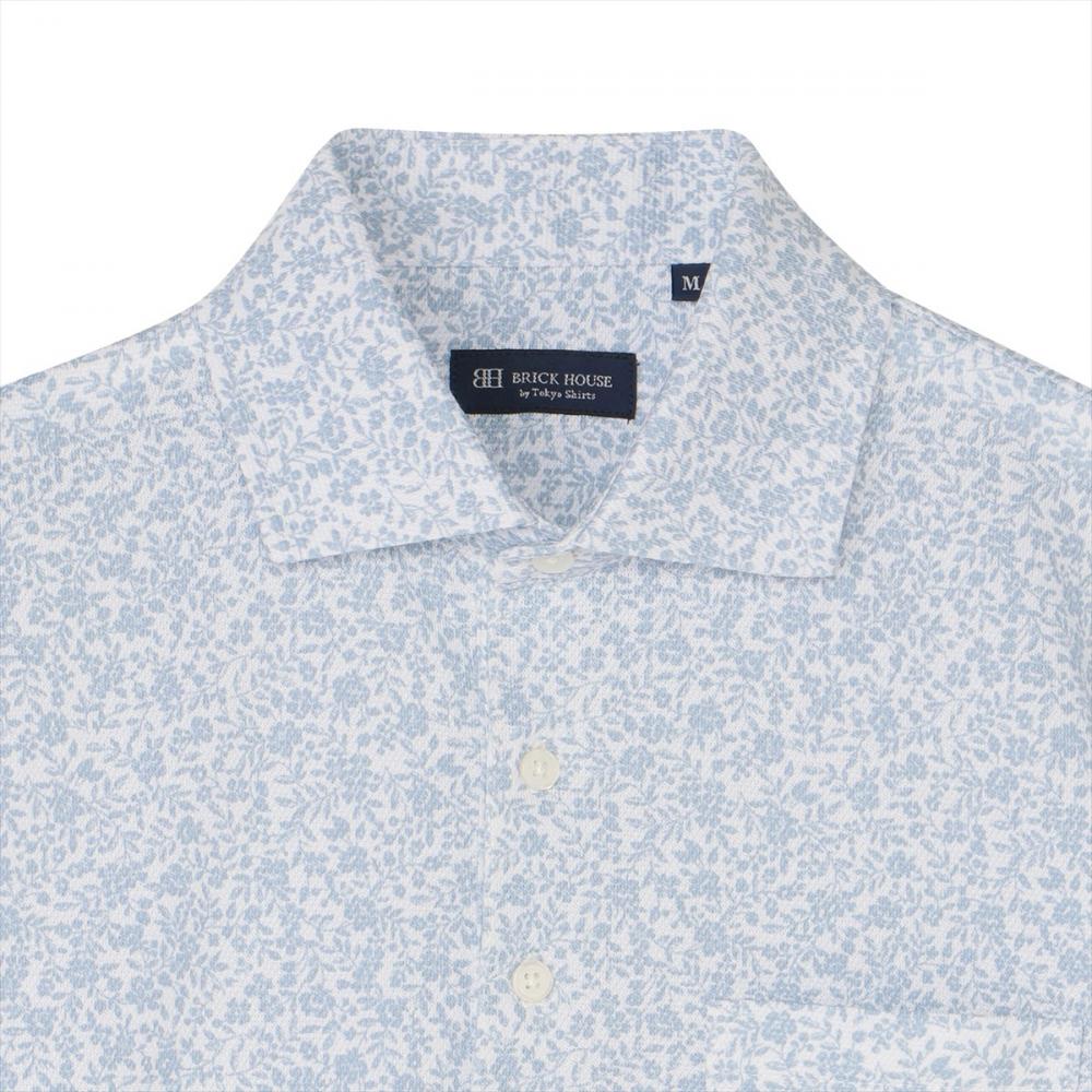 フラワー 総柄プリント ポロシャツ 半袖 メンズ