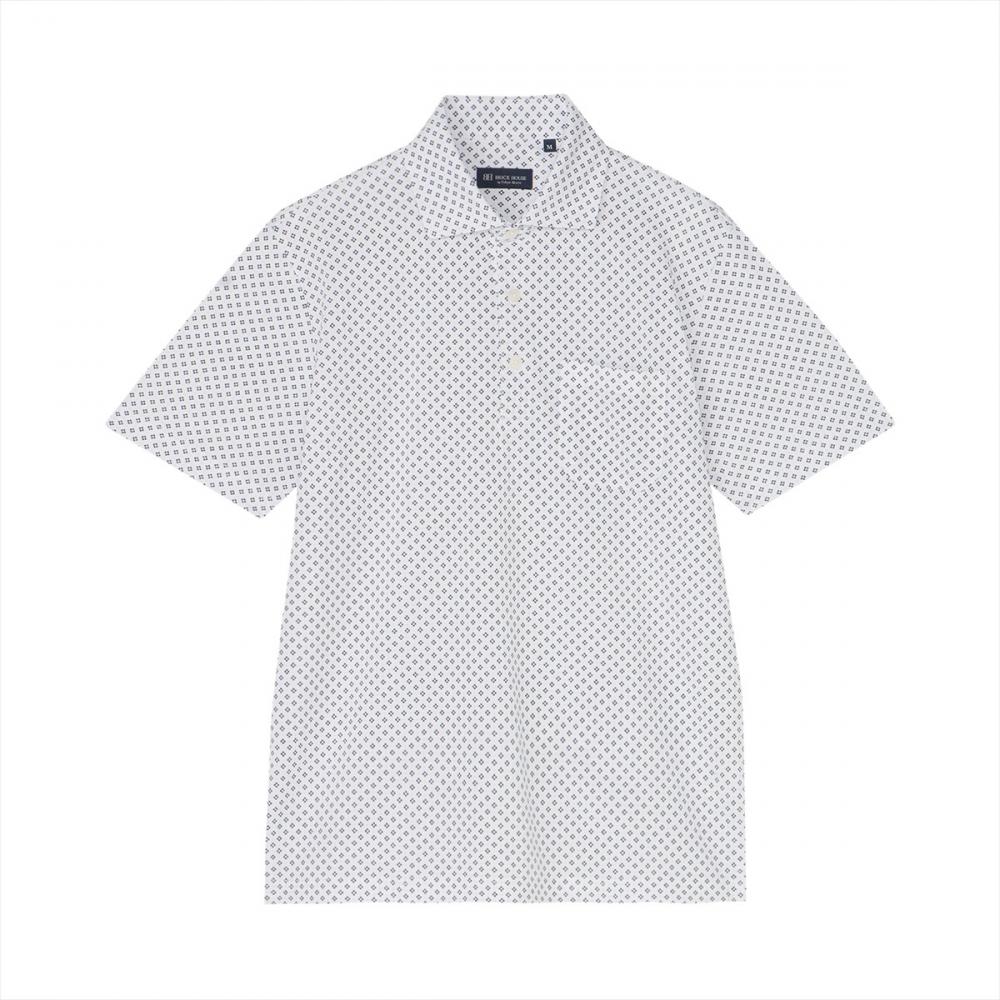 フラワー 小紋柄プリント ポロシャツ 半袖 メンズ