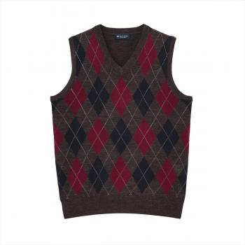 ニット アーガイル ベスト メンズ(M グレー): 東京シャツ公式