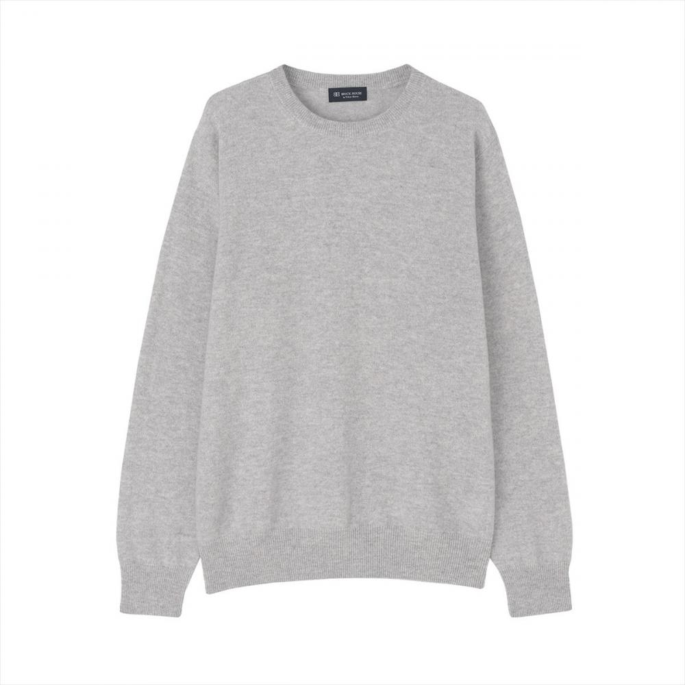 ニット クルーネック プルオーバー カシミア100% メンズ