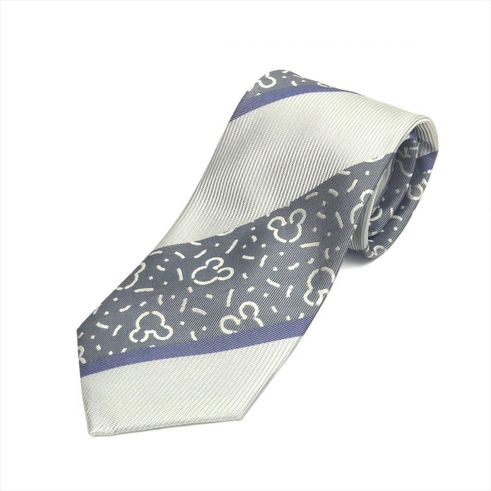 Disney ディズニー ネクタイ グレー系 ストライプ柄 961 クロ グレー 東京シャツ公式通販 ノーアイロン形態安定ビジネスワイシャツ専門店