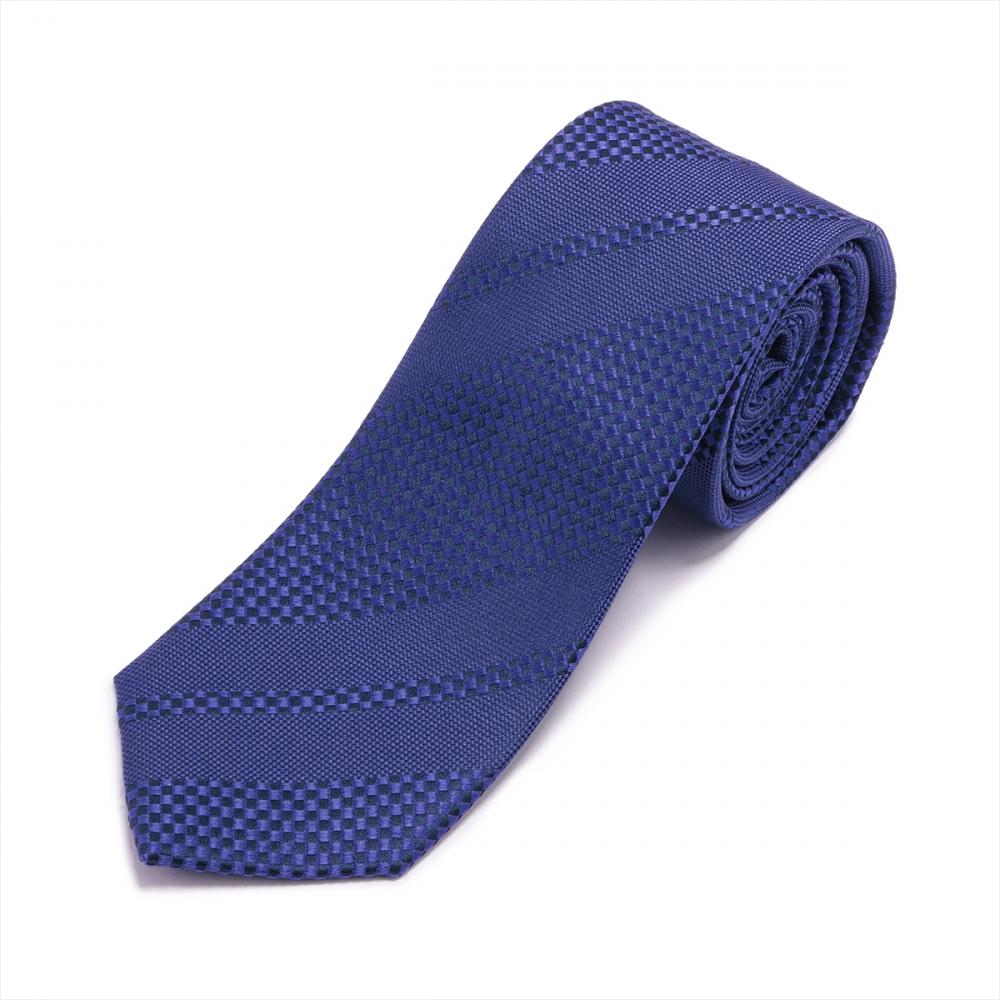ナロータイ 絹100% バスケット織 ブルー系 ビジネス フォーマル