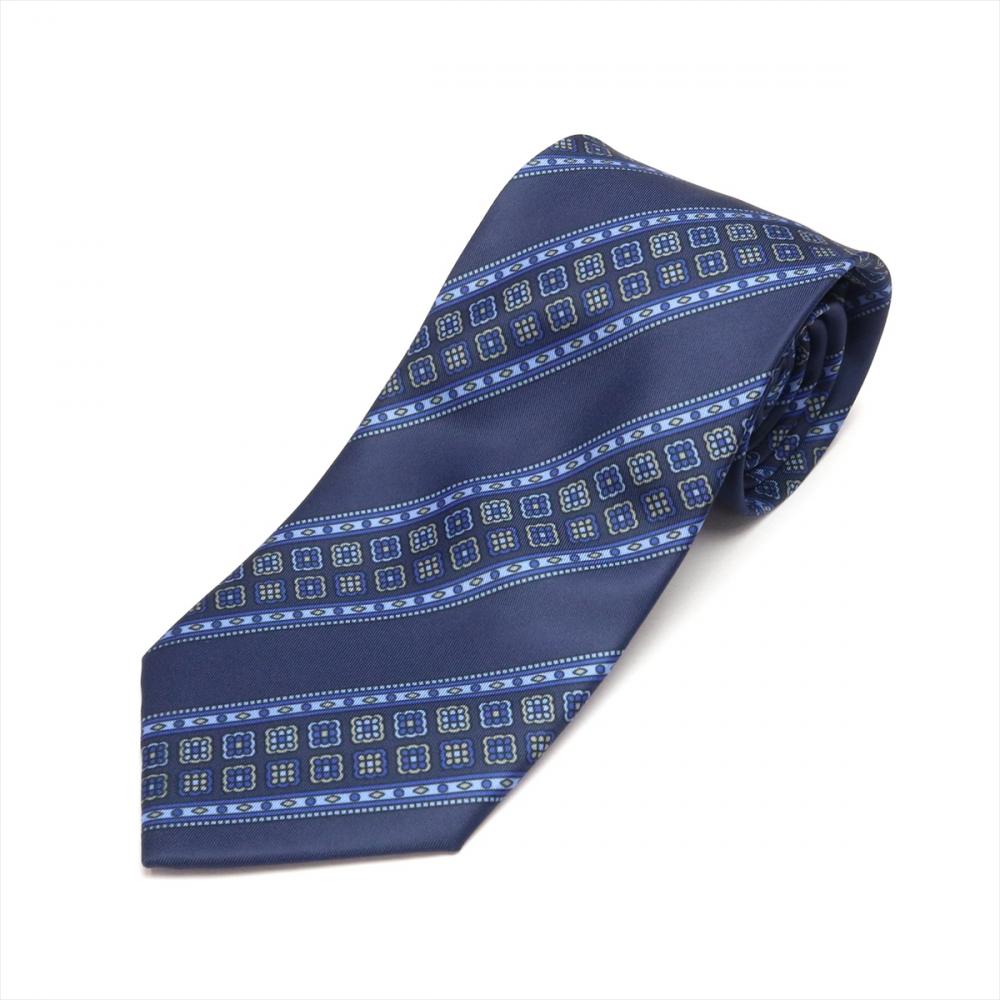 ネクタイ プリントタイ ネイビー ビジネス フォーマル