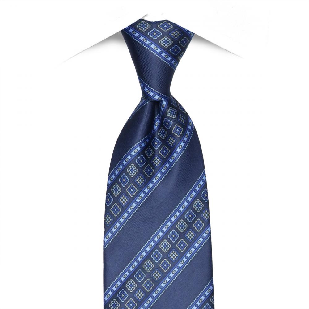 ネクタイ プリントタイ ネイビー ビジネス フォーマル
