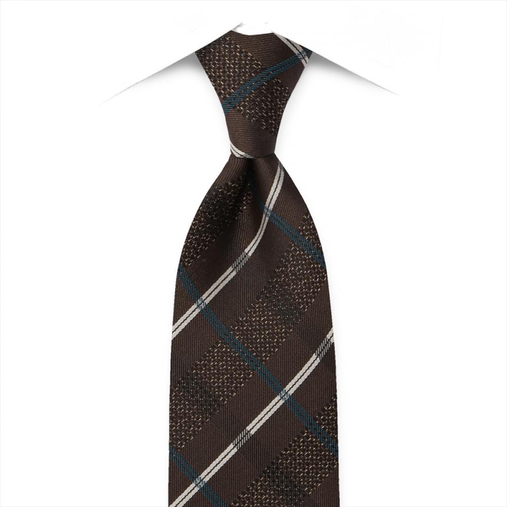 ネクタイ 絹100% ベーシック ブラウン ビジネス フォーマル