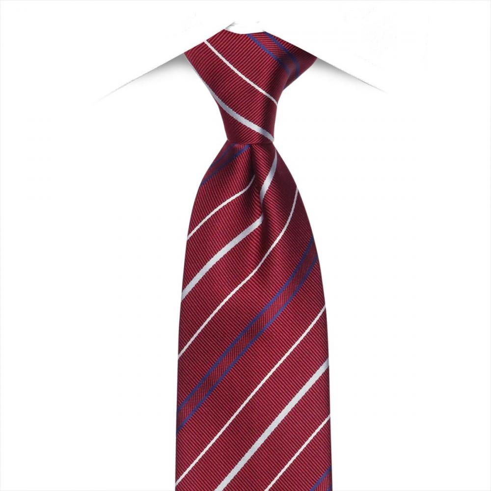 ネクタイ / ビジネス / フォーマル / ワンタッチタイ レッド系 ストライプ柄