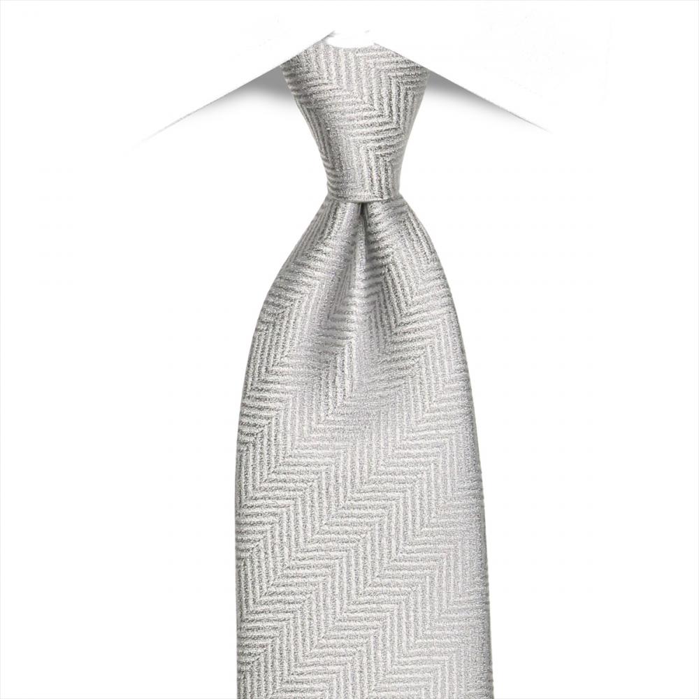 ネクタイ 絹100% シルバー ビジネス フォーマル