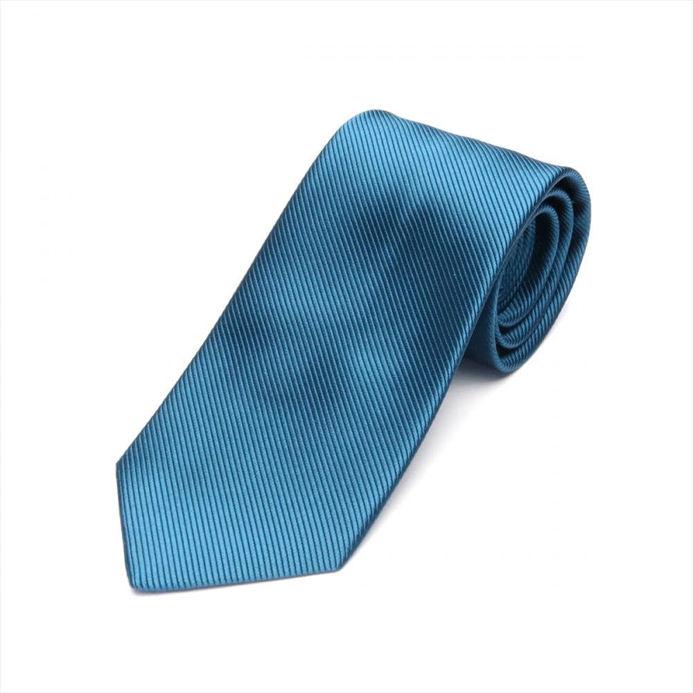 ネクタイ 日本製 絹100% ふじやま織 ブルーグリーン ビジネス フォーマル