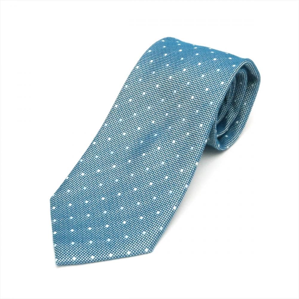 ネクタイ ポリコットン ブルーグリーン ビジネス フォーマル(920  