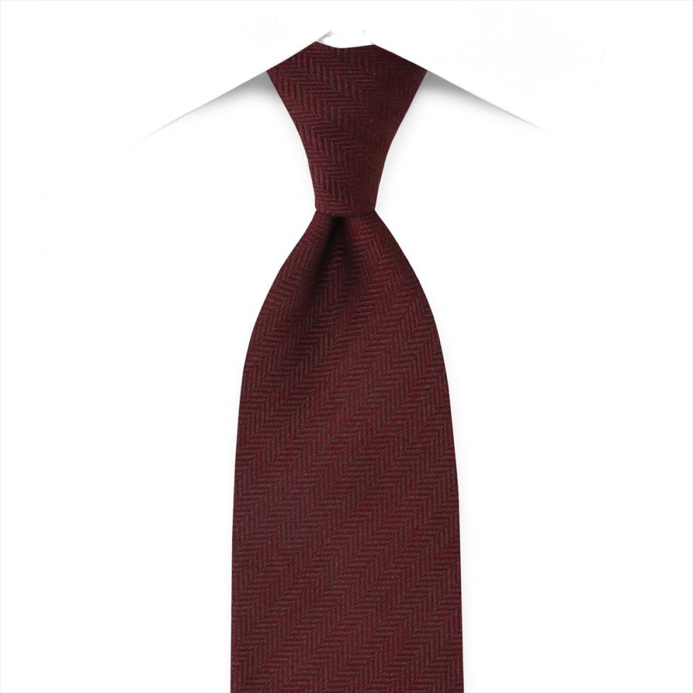 ネクタイ 絹100% ヴィンテージ ボルドー ビジネス フォーマル