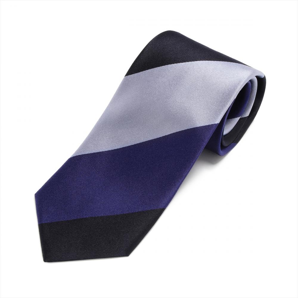 ネクタイ 絹100% レジメンタル ブルー ビジネス フォーマル