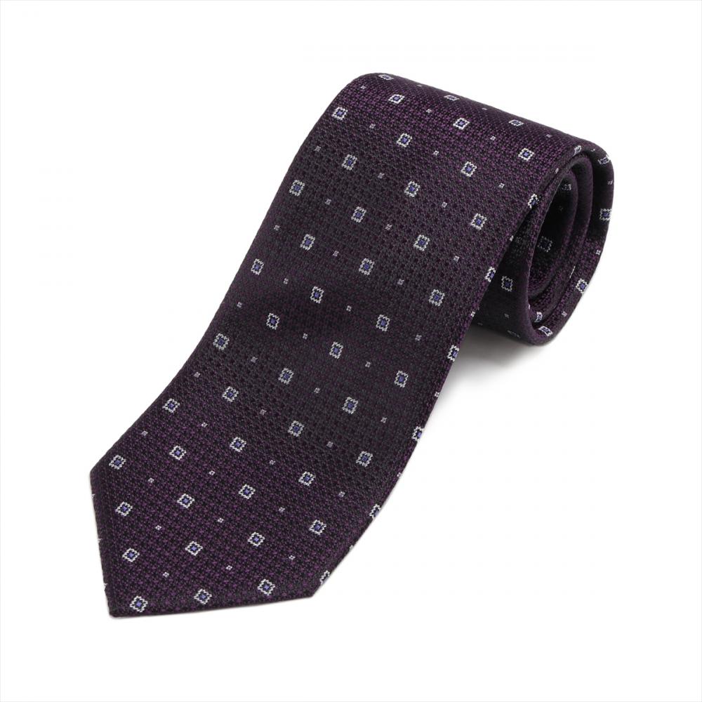 ネクタイ 絹100% ベーシック パープル ビジネス フォーマル