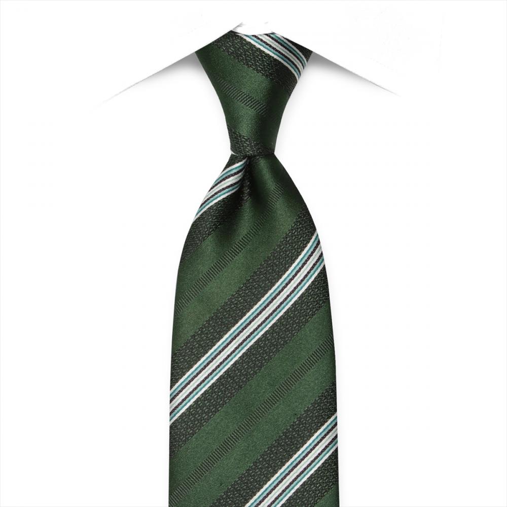 ネクタイ 絹100% ベーシック グリーン ビジネス フォーマル