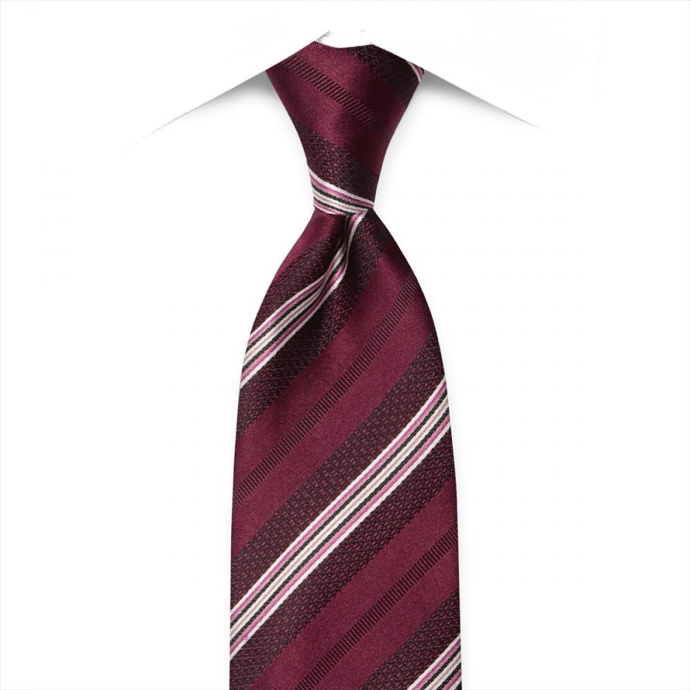 ネクタイ 絹100% ベーシック ワインレッド ビジネス フォーマル