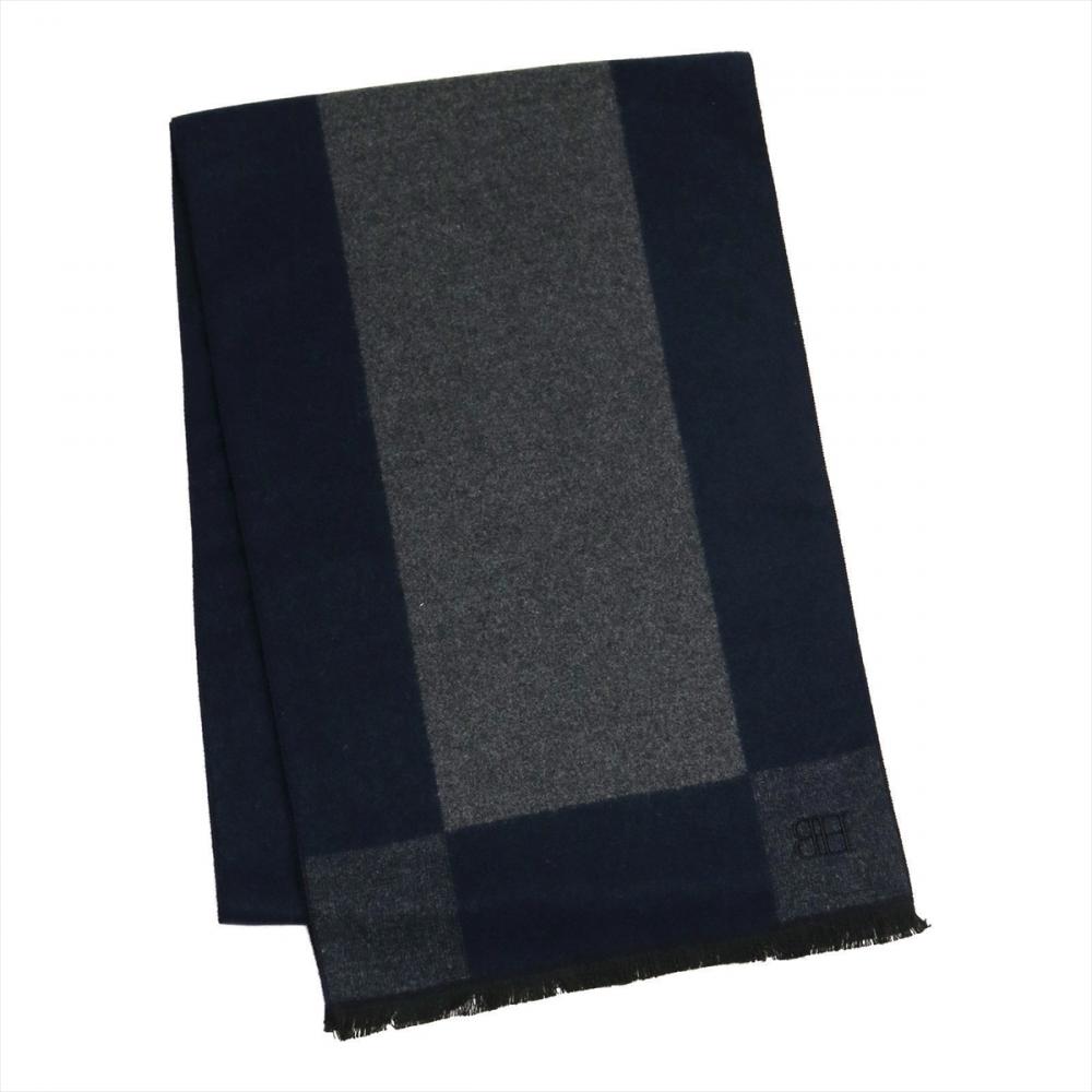 シルクタッチ マフラー 刺しゅう入り  ベーシック メンズ レディース