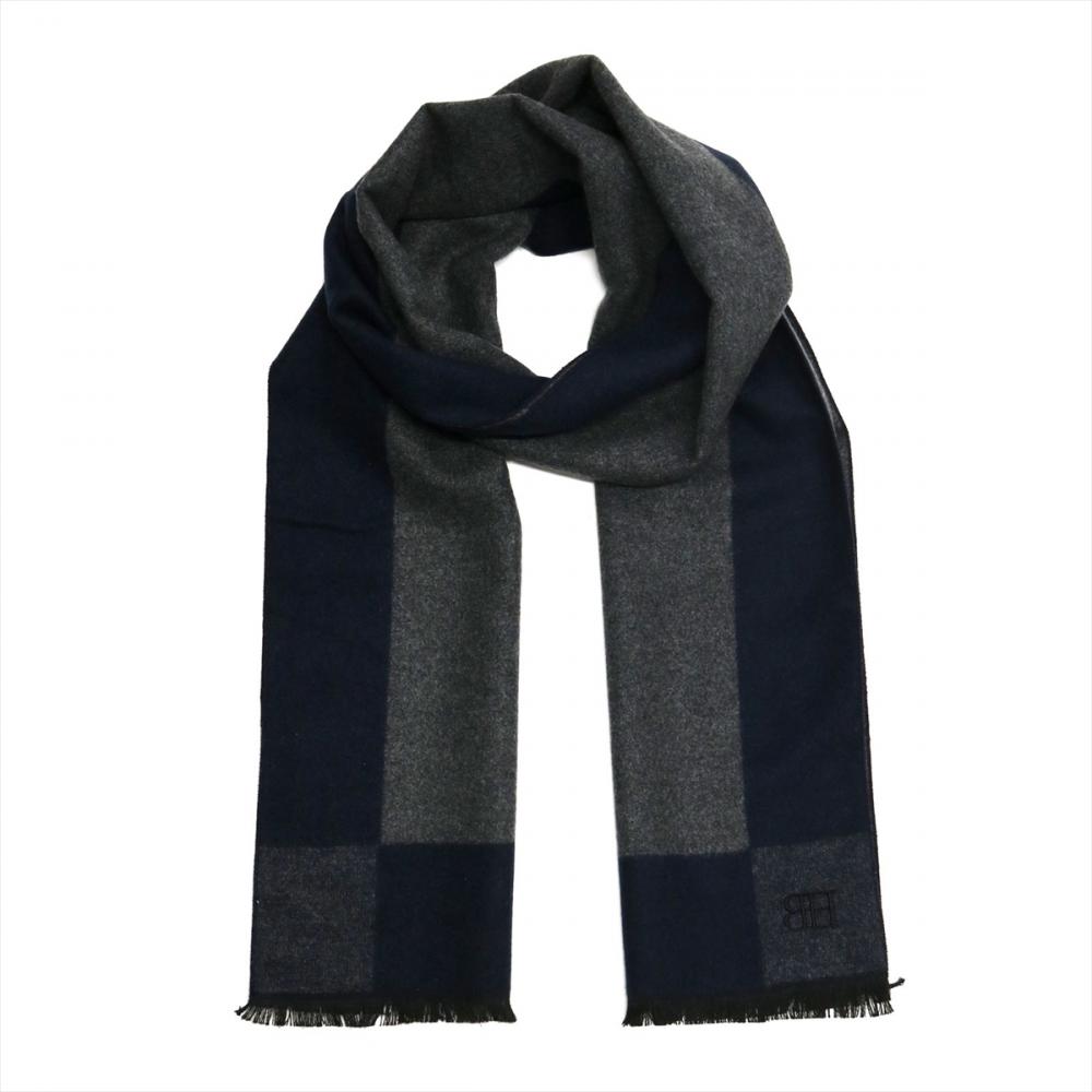 シルクタッチ マフラー 刺しゅう入り  ベーシック メンズ レディース