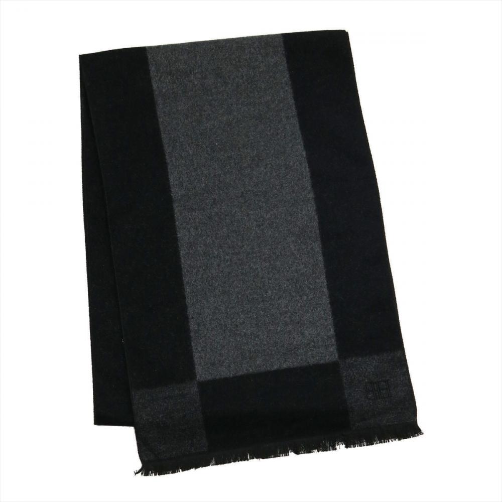 シルクタッチ マフラー 刺しゅう入り  ベーシック メンズ レディース