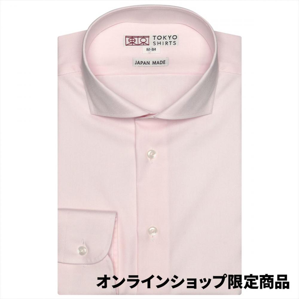 【国産しゃれシャツ】 ホリゾンタルワイド 長袖 形態安定 ワイシャツ 綿100%