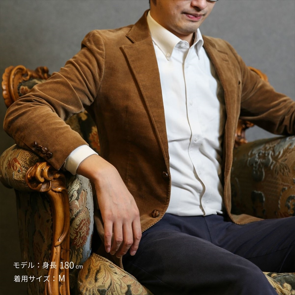 受注生産】 メンズ カジュアルシャツ 長袖 しゃれシャツ ショート ボタンダウン 綿100% オフホワイト×無地調 スリム(S ベージュ・ブラウン):  しゃれシャツ東京シャツ公式通販｜ノーアイロン形態安定ビジネスワイシャツ専門店