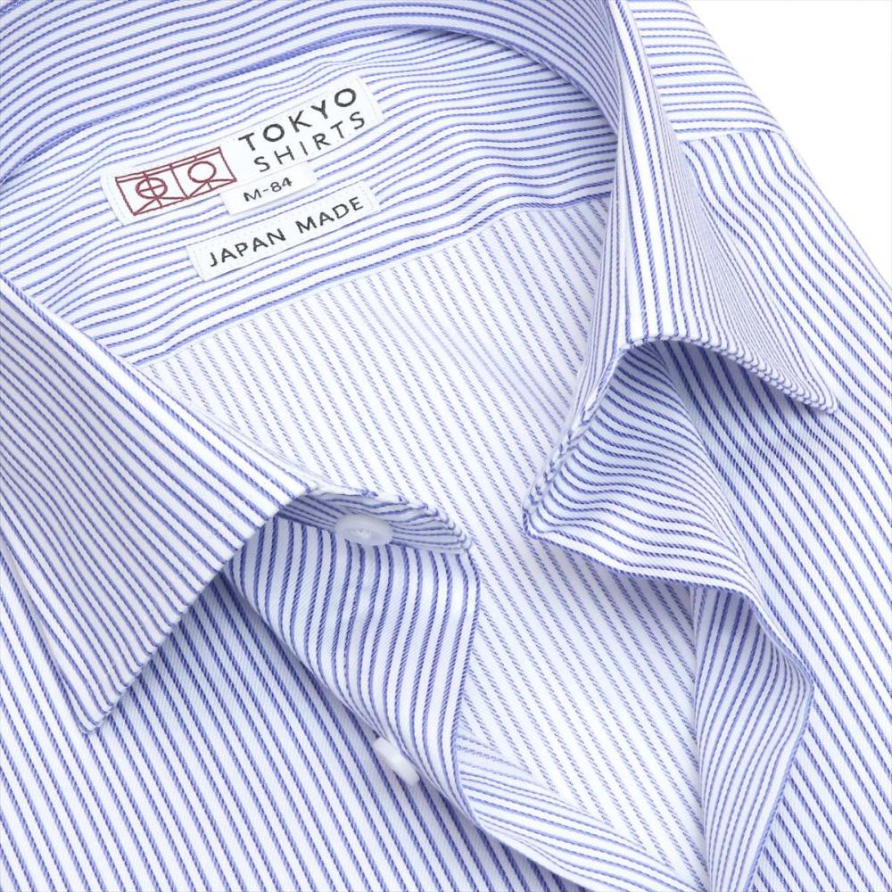 【国産しゃれシャツ】 ワイド 長袖 形態安定 ワイシャツ 綿100%