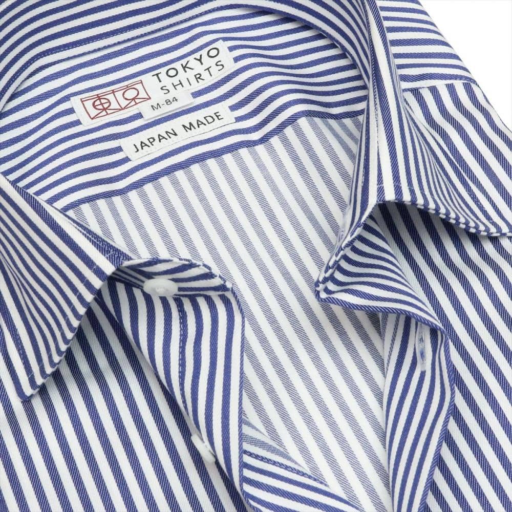 【国産しゃれシャツ】ワイド 長袖 形態安定 ワイシャツ 綿100%