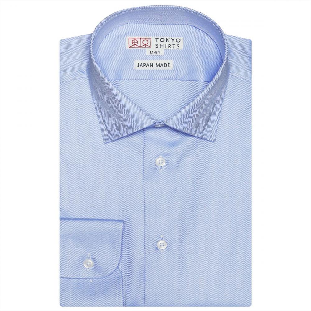 【国産しゃれシャツ】 セミワイド 長袖 形態安定 ワイシャツ 綿100%