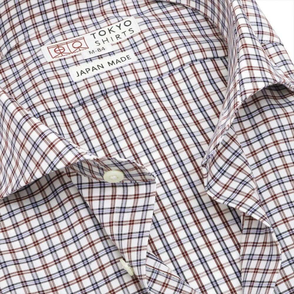 【国産しゃれシャツ】 プレミアム ホリゾンタルワイド 長袖 形態安定 ワイシャツ 綿100%