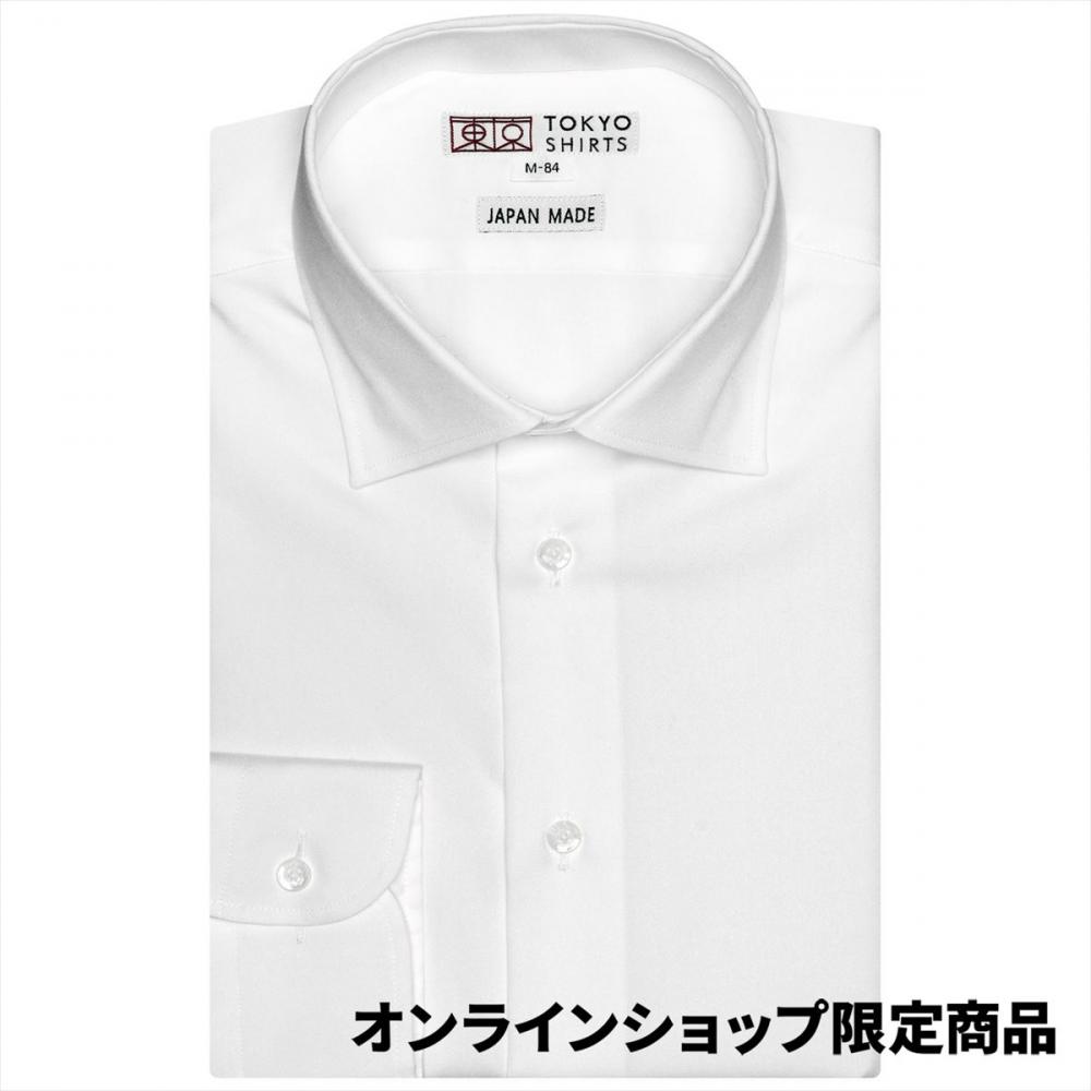 【国産しゃれシャツ】 ワイド 長袖 形態安定 ワイシャツ 綿100%