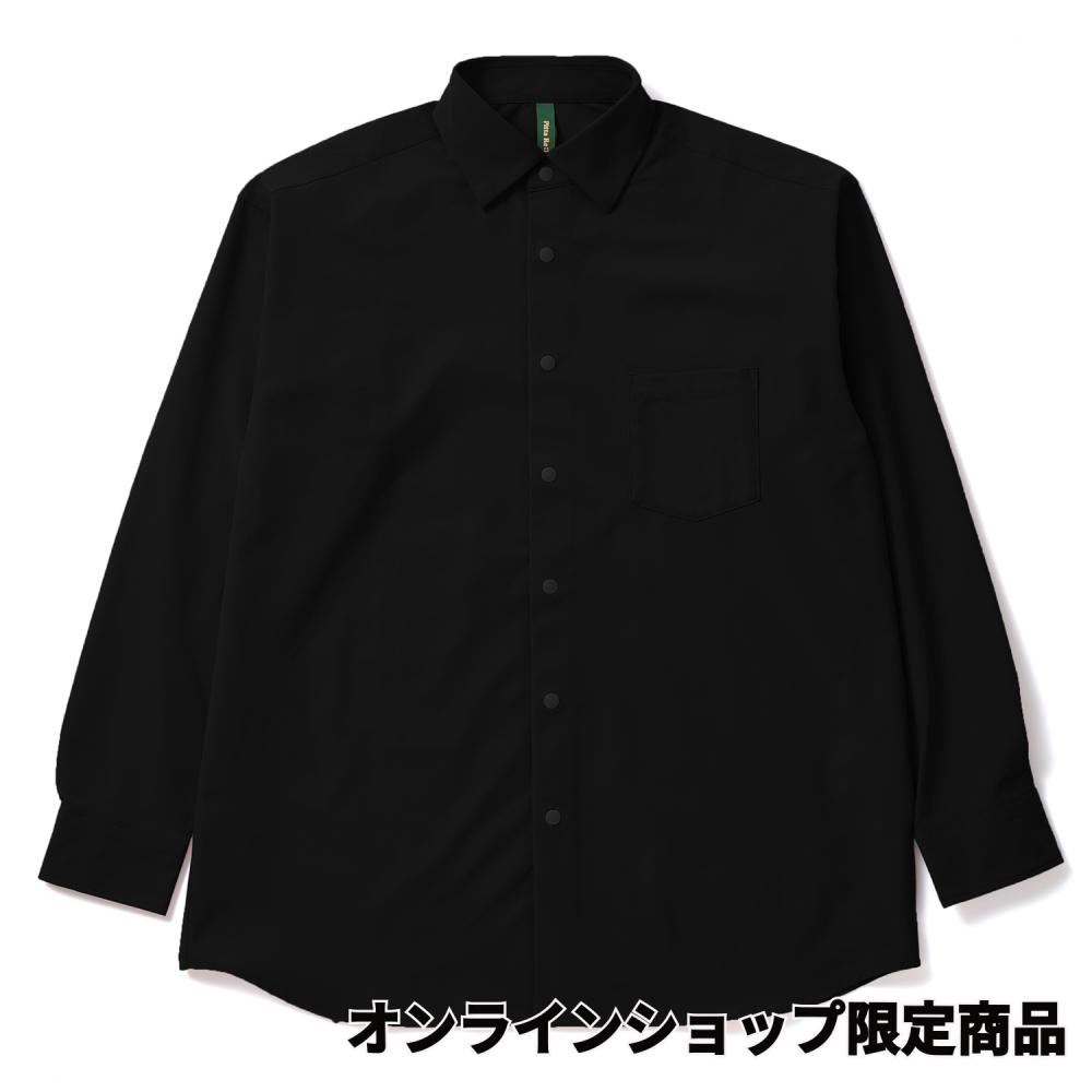 メンズ アクティブシャツアウター ストレッチ セットアップ可能 ブラック系