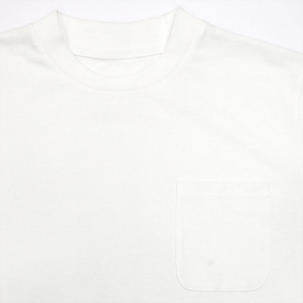 メンズ Tシャツ スマートネック 半袖 ホワイト系