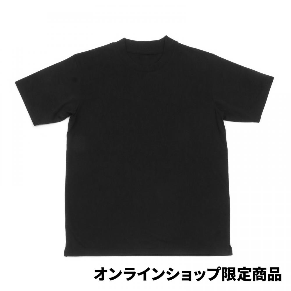 メンズ Tシャツ スマートネック スリムタイプ 半袖 ブラック系