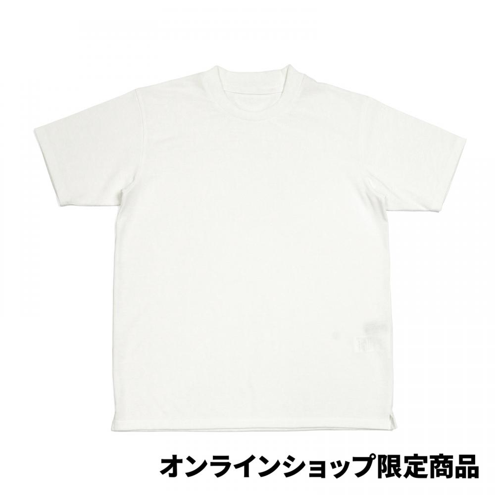 メンズ Tシャツ スマートネック スリムタイプ 半袖 ホワイト系