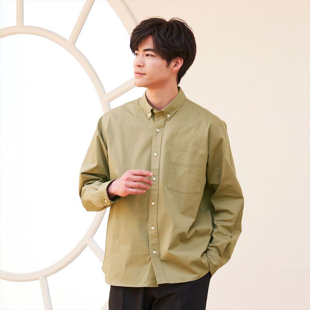 カジュアルシャツ ラウンドテール コーデュラ ボタンダウン 長袖 メンズ(S ベージュ): 東京シャツ公式通販|ノーアイロン形態安定ビジネス ...