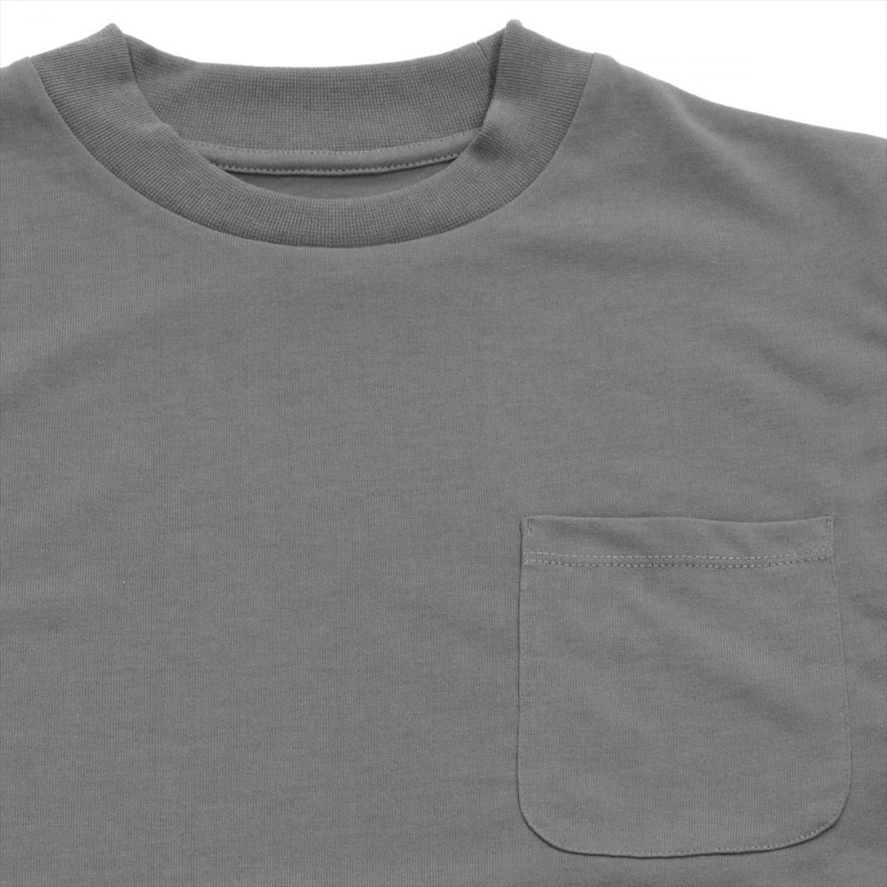 メンズ ロングTシャツ スマートネック 長袖 グレー系