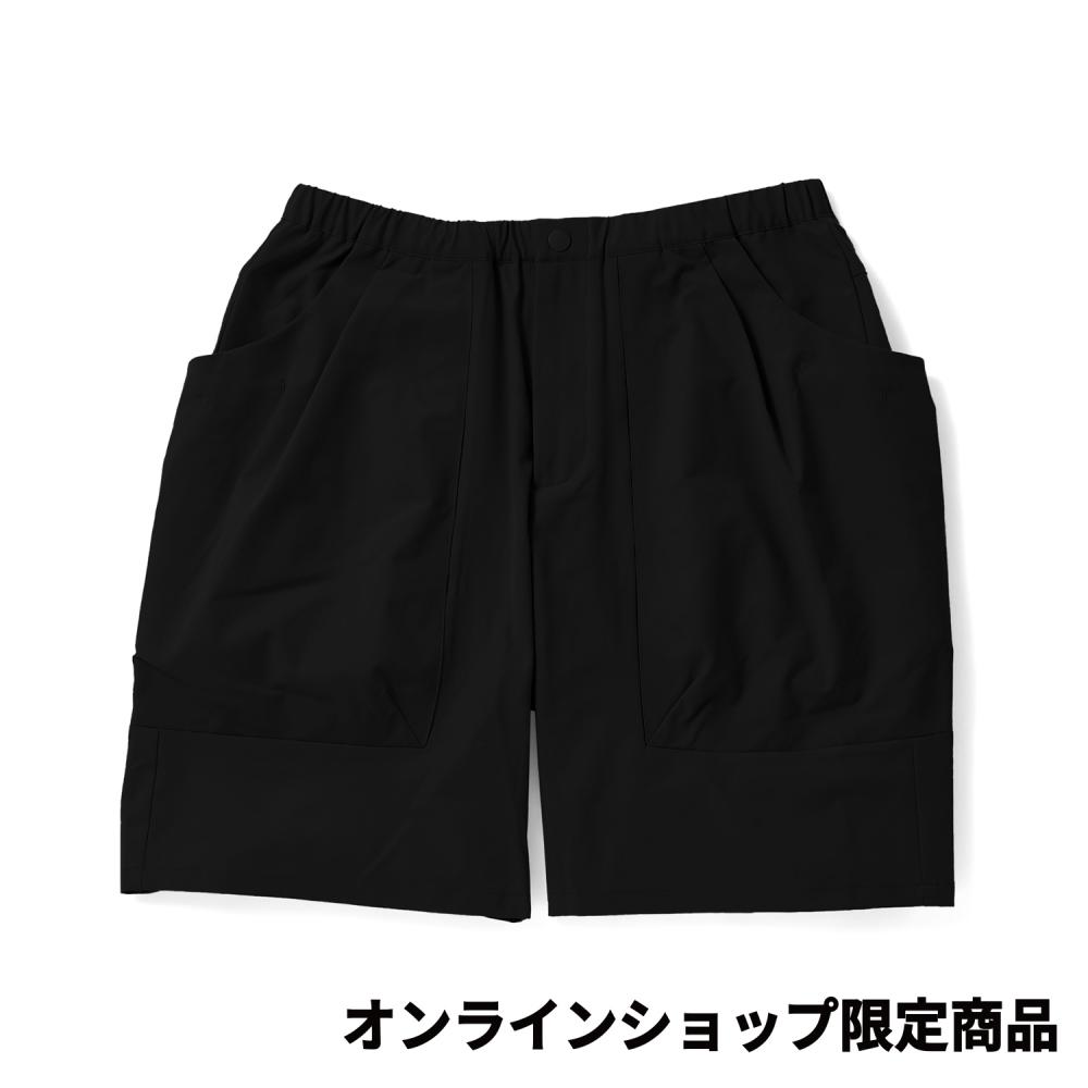 メンズ アクティブショートパンツ ストレッチ セットアップ可能 ブラック系