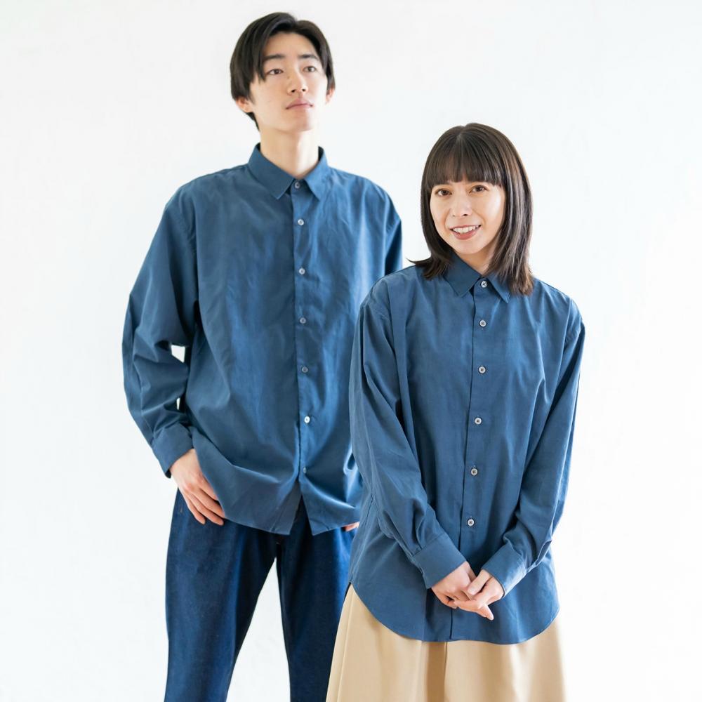 コーデュロイ リラックスワイドヨークシャツ＜スチールブルー＞(XS スチールブルー) 東京シャツ公式通販｜ノーアイロン形態安定ビジネスワイシャツ専門店