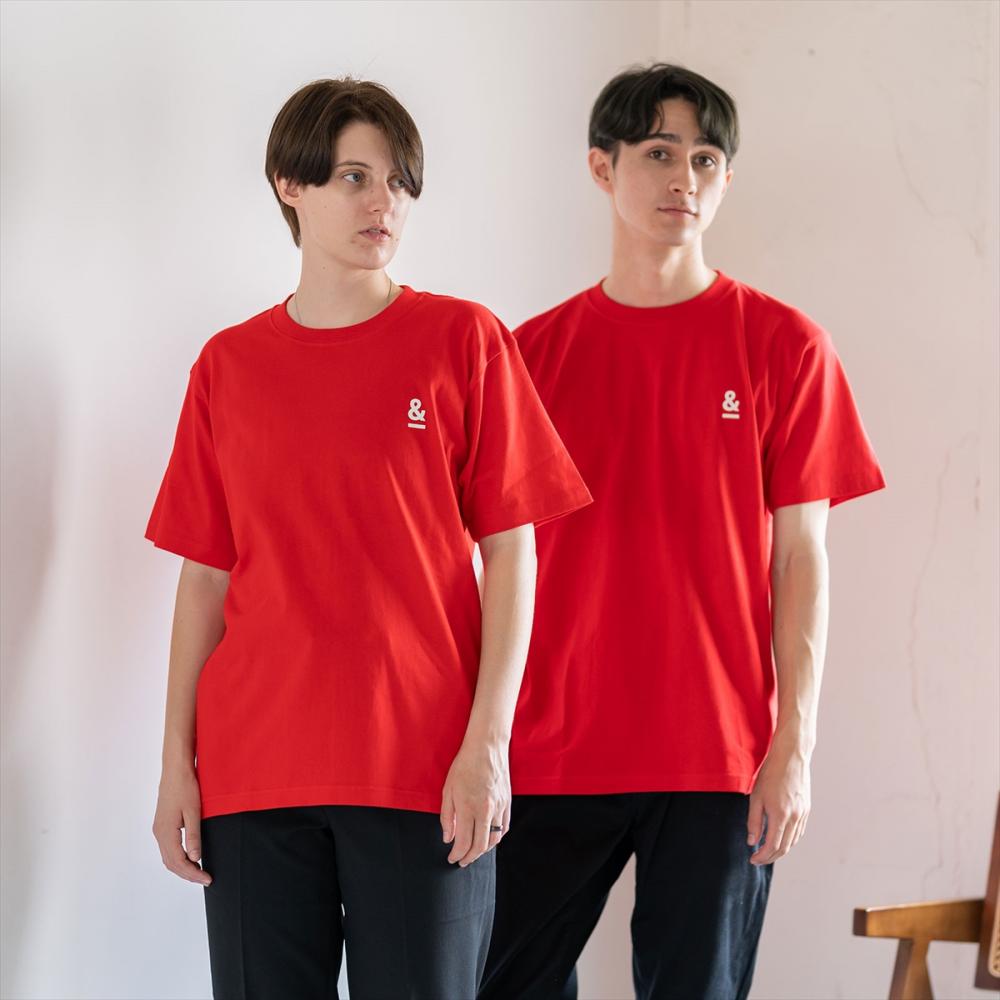 ＆プリントＴシャツ＜レッド＞